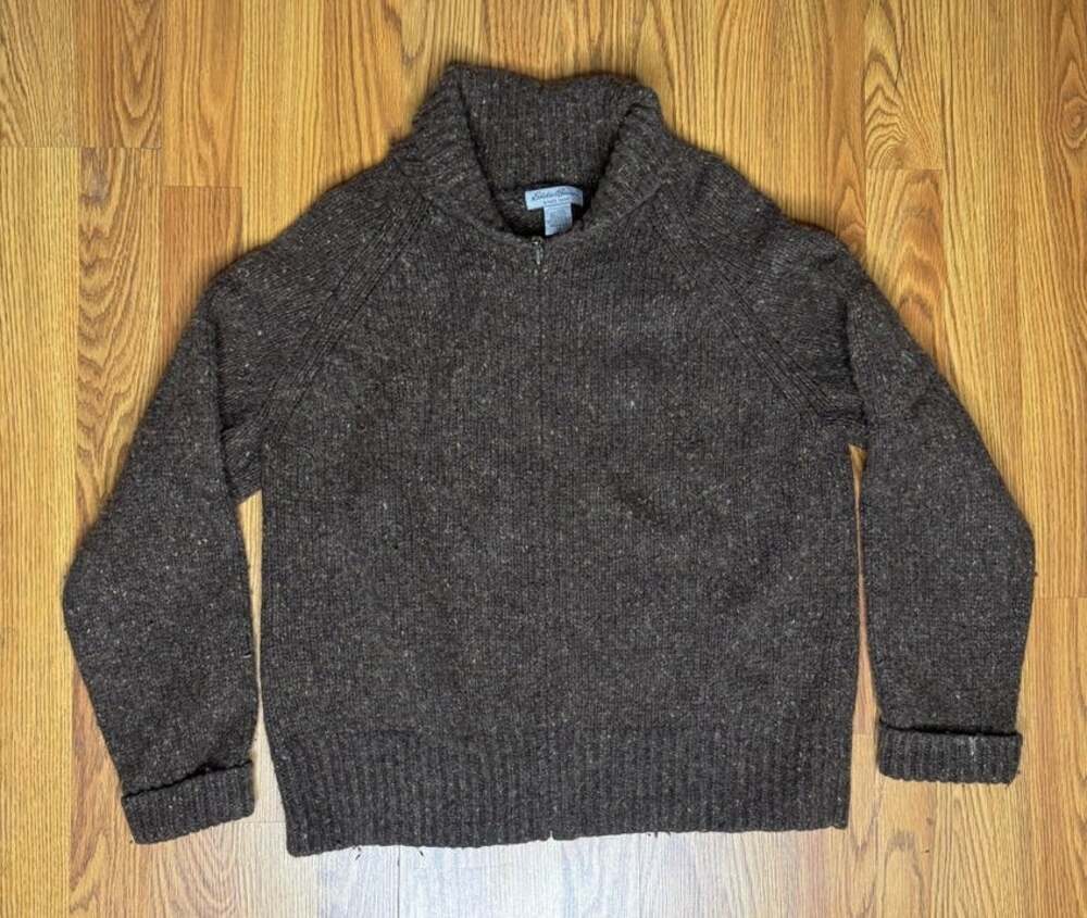 Vintage Woolrich Brown Zip Cardigan Wool Blend Made in Australia Women's XL
